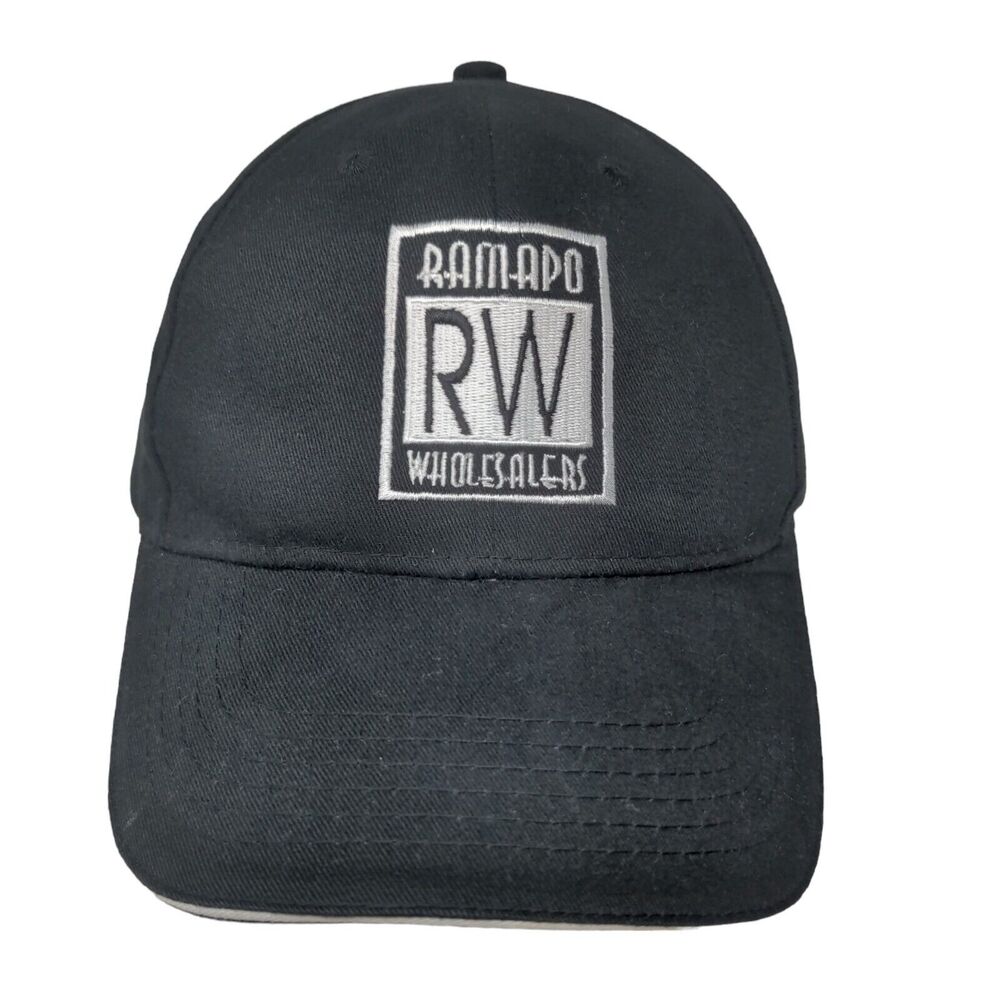 Delta Faucet Ramapo Wholesalers Men's Slideback Hat black Embroidered Logo